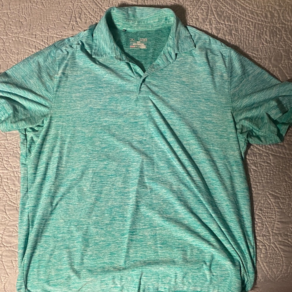 Under Armour Heat Gear loose Teal golf Polo Shirt